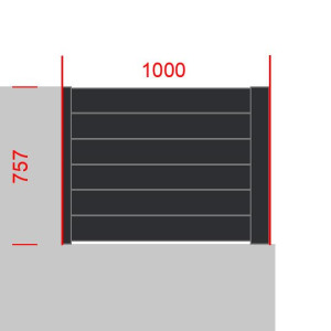 Elément de clôture L1000  x  H757