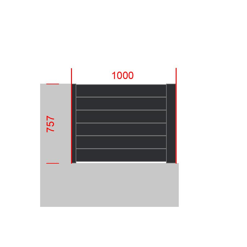 small-Elément de clôture L1000  x  H757