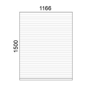 Tablier de volet roulant P40 L1166 x H1500 mm