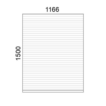 Tablier de volet roulant P40 L1166 x H1500 mm