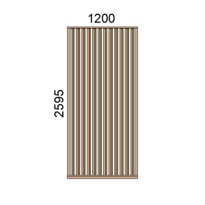 Claustra bois lames verticales orientables L1200xH2595