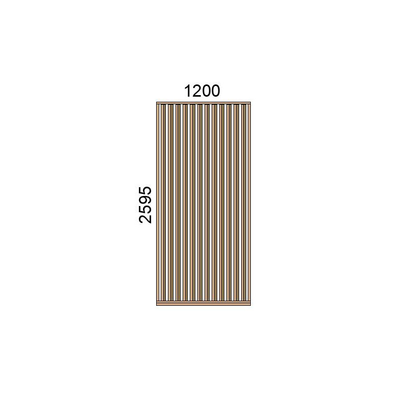 small-Claustra bois lames verticales orientables L1200xH2595