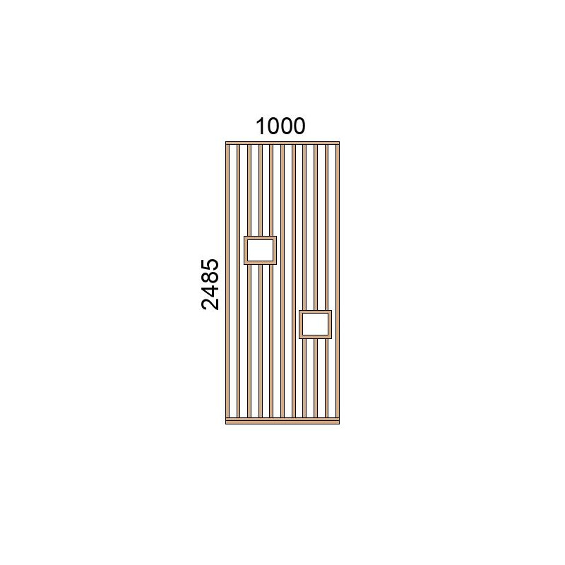 small-Claustra bois avec niches L1000xH2485