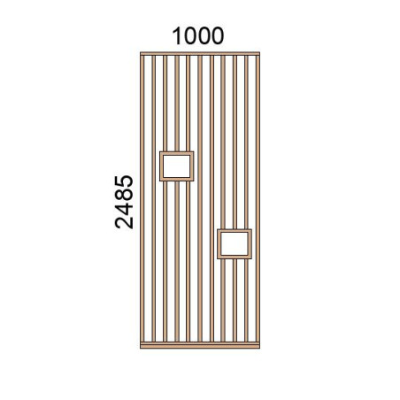 Claustra bois avec niches L1000xH2485