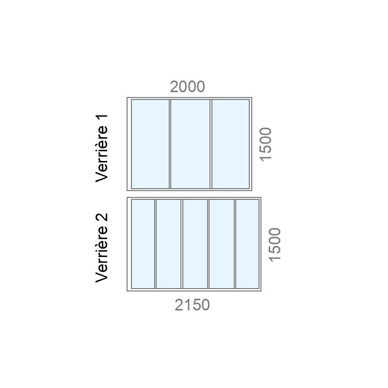 small-Verrière sur mesure atelier en angle L2000/2150 x H1500