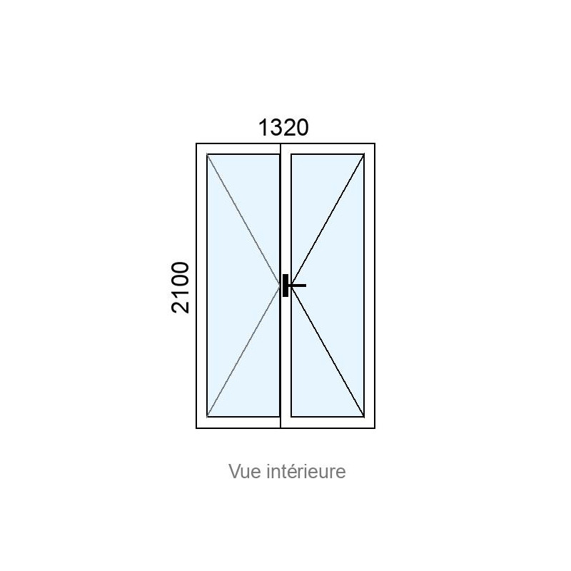 small-Porte-fenêtre PVC 2 vantaux L1320 x H2100