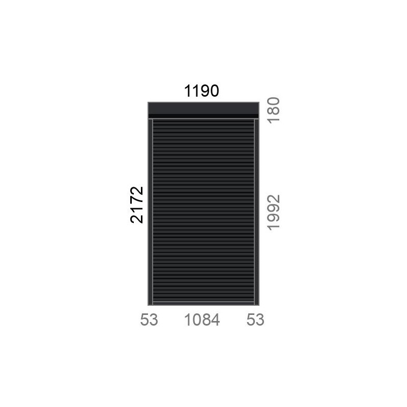 small-Volet roulant rénovation motorisé solaire radio IO RS100 L1195 x H2175