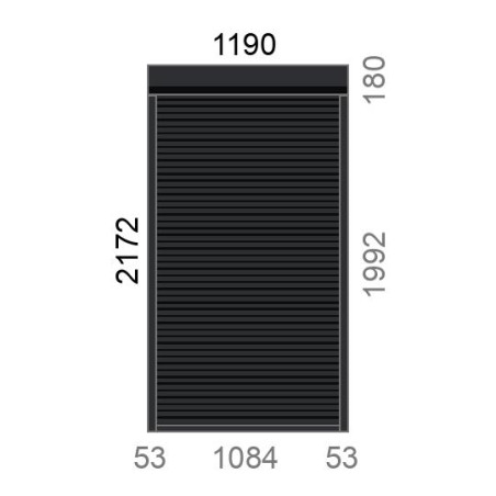 Volet roulant rénovation motorisé solaire radio IO RS100 L1195 x H2175