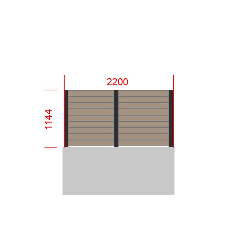 small-Elément de clôture L2200  x  H1144