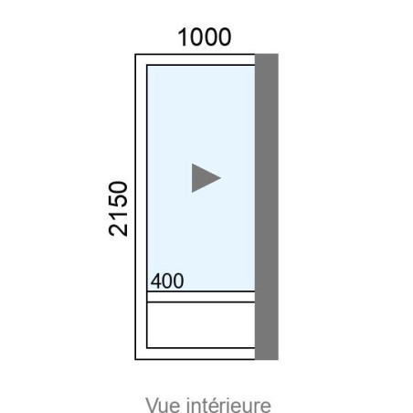 Coulissant Alu galandage 1 vantail L1000 x H2150