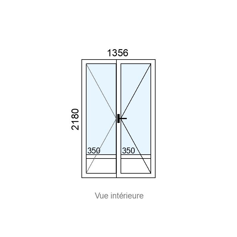 small-Porte-fenêtre PVC 2 vantaux L1356 x H2180