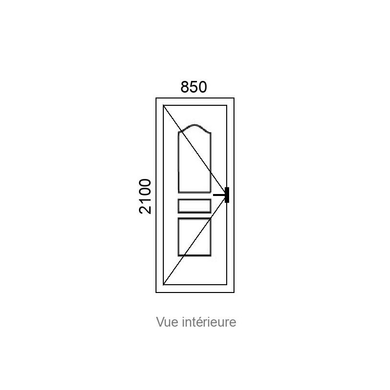 small-Porte d'entrée PVC 1 vantail GENEVE delta L850 x H2100