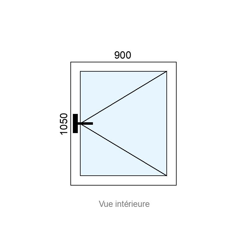 small-Fenêtre PVC 1 vantail L900 x H1050