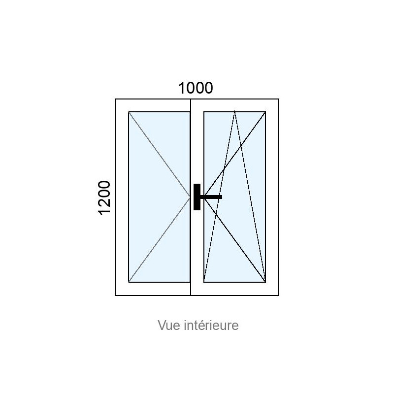 small-Fenêtre Hybride OB 2 vantaux L1000 x H1200