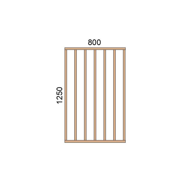 small-Claustra bois lames verticales L800xH1250