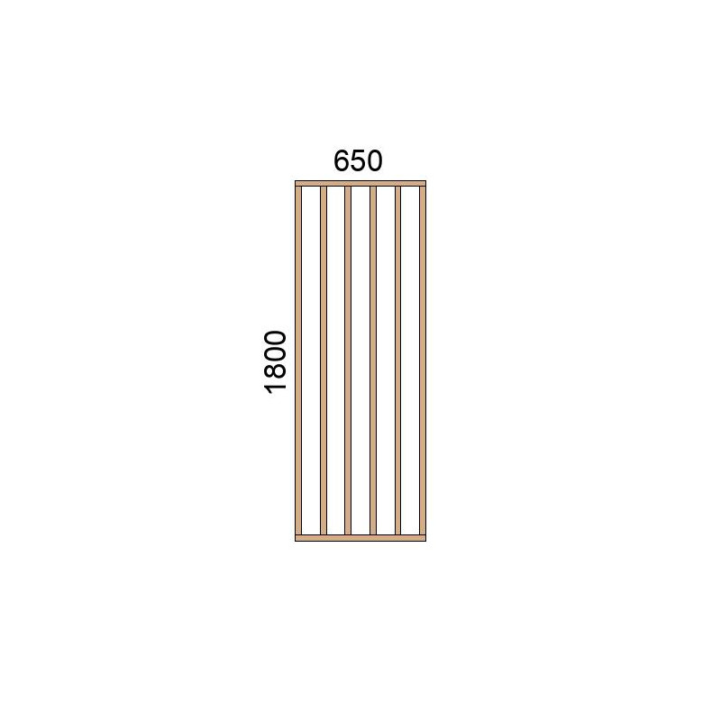 small-Claustra bois lames verticales L650xH1800