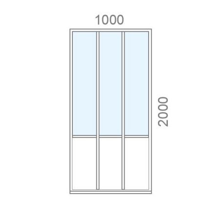 Cloison verrière sur mesure atelier L1000 x H2000