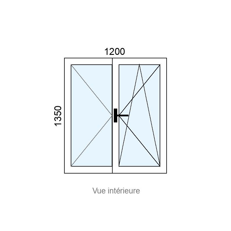 small-Fenêtre PVC OB 2 vantaux L1200 x H1350