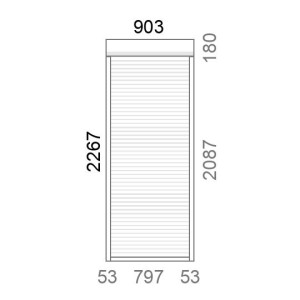 Volet roulant rénovation tirage direct L908 x H2270