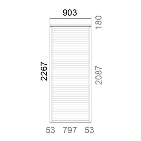 Volet roulant rénovation tirage direct L908 x H2270