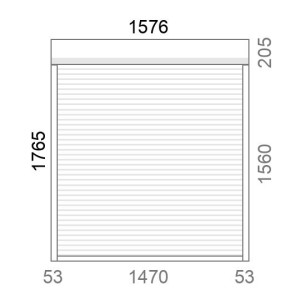 Volet roulant rénovation motorisé solaire radio A-OK L1470 x H1560