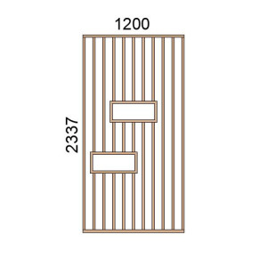 Claustra bois avec niches L1200xH2337