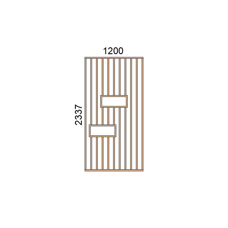 small-Claustra bois avec niches L1200xH2337