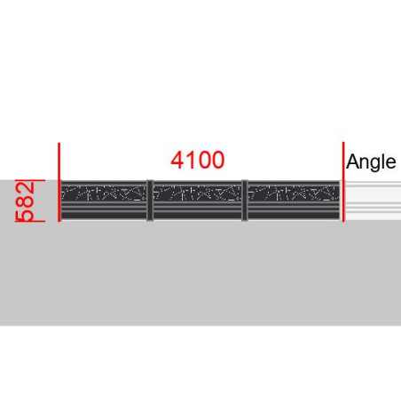 Elément de clôture L4100  x  H582