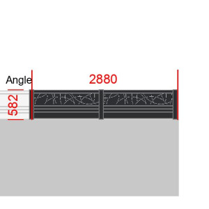 Elément de clôture L2880  x  H582