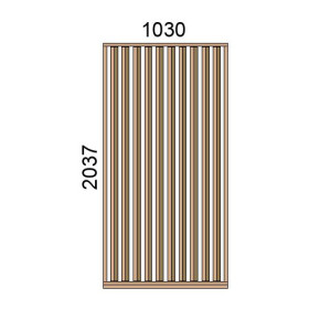 Claustra bois lames verticales orientables L1030xH2037