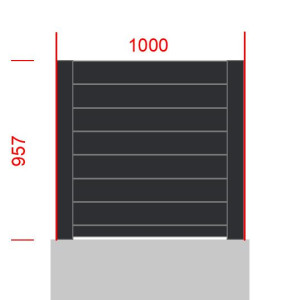 Elément de clôture L1000  x  H957