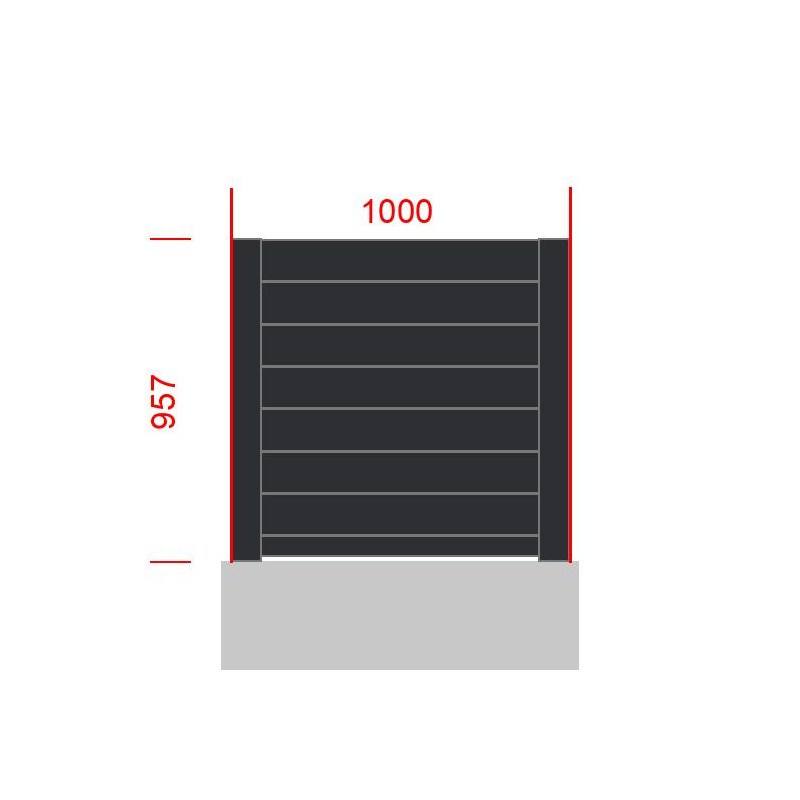 small-Elément de clôture L1000  x  H957