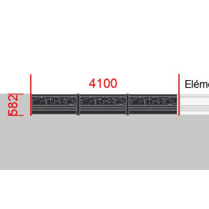 Elément de clôture L4100  x  H582