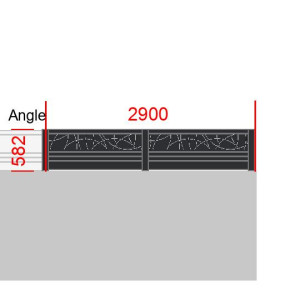 Elément de clôture L2900  x  H582