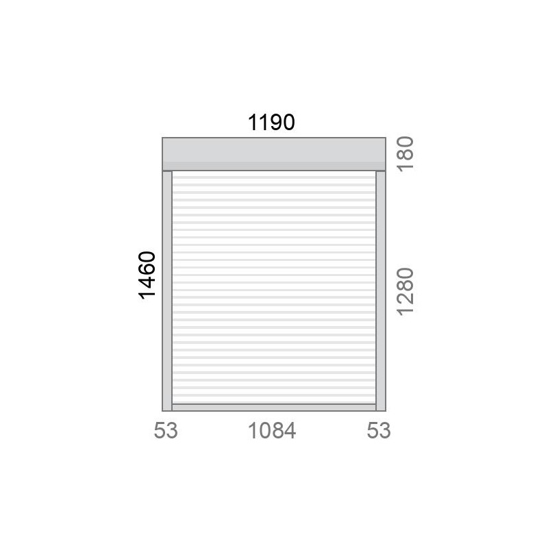 small-Volet roulant rénovation motorisé solaire radio A-OK L1190 x H1460