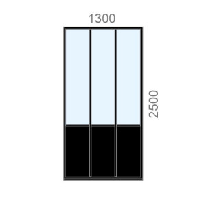 Cloison verrière sur mesure atelier L1300 x H2500