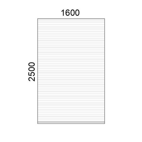 Tablier de volet roulant A39 L1600 x H2500 mm