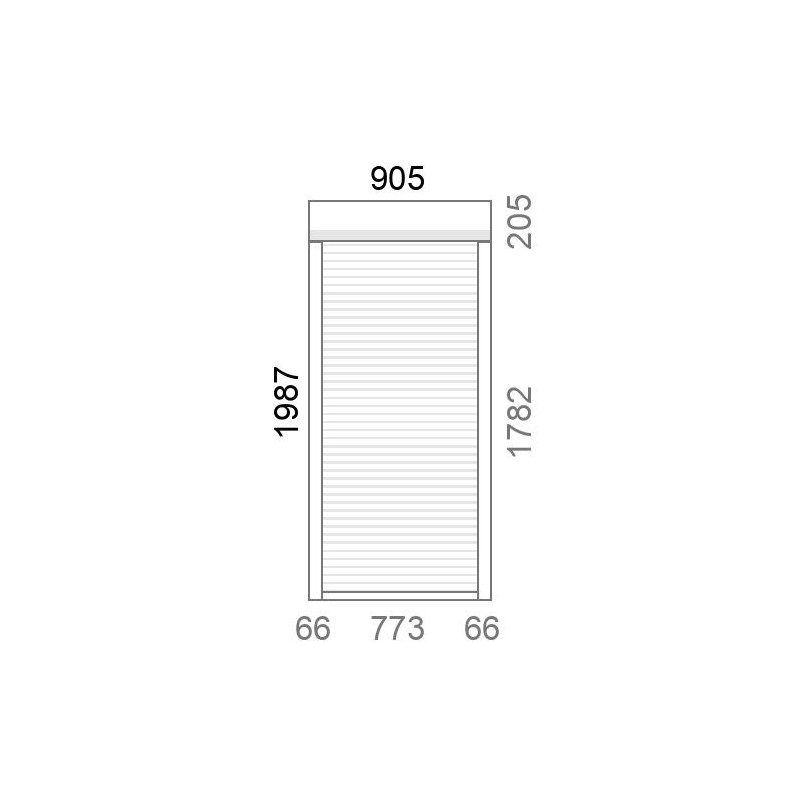 small-Volet roulant rénovation motorisé solaire radio IO RS100 L910 x H1990