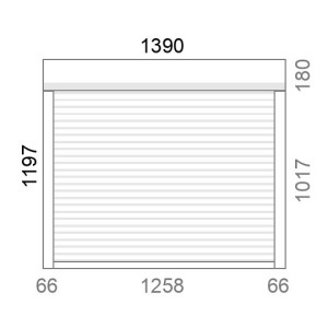 Volet roulant rénovation motorisé solaire radio IO RS100 L1395 x H1200