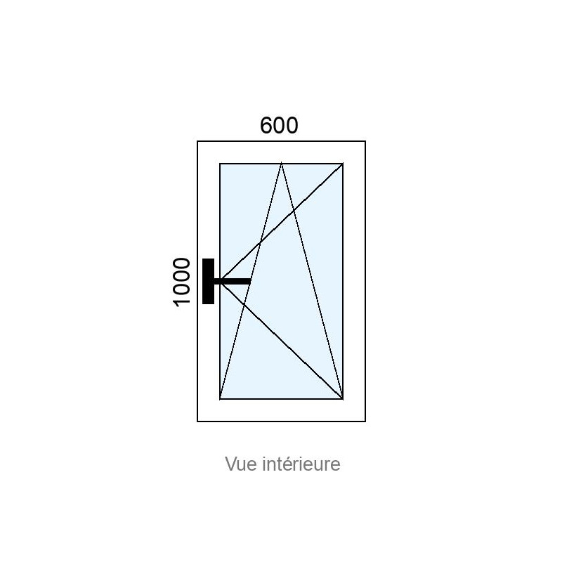 small-Fenêtre PVC OB 1 vantail L600 x H1000