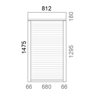 Volet roulant rénovation motorisé radio A-OK L680 x H1295