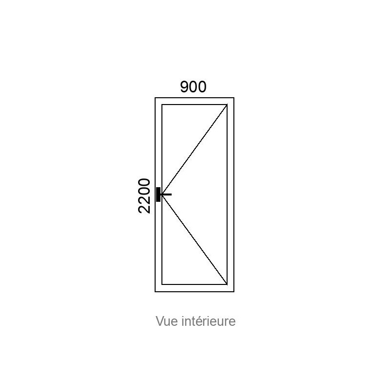 small-Porte de service PVC L900 x H2200