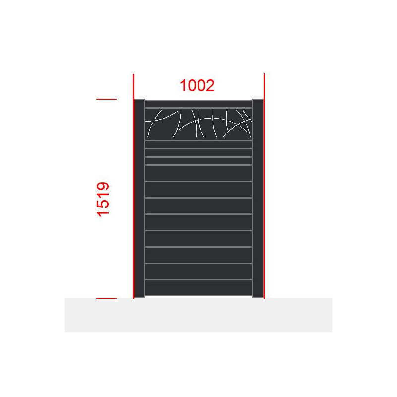 small-Elément de clôture L1002  x  H1519