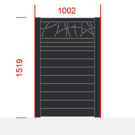 Elément de clôture L1002  x  H1519