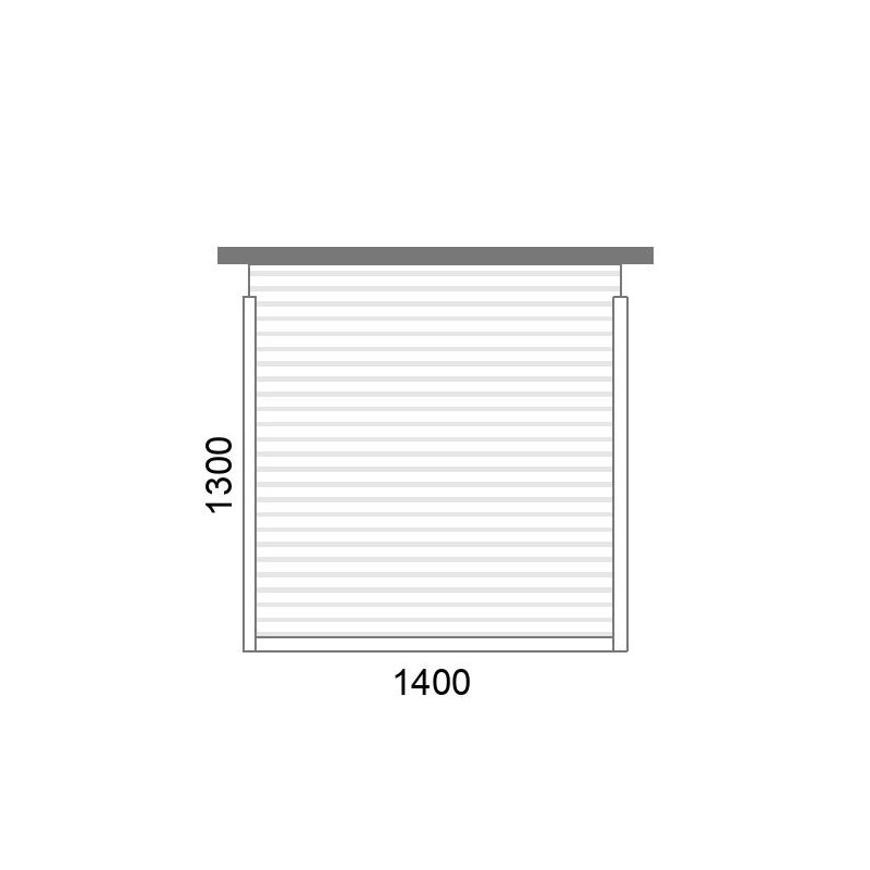 small-Volet roulant pour coffre tunnel P55 moteur L1400 x H1300