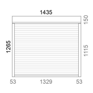 Volet roulant rénovation motorisé solaire radio IO RS100 L1435 x H1265