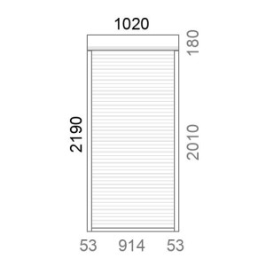 Volet roulant rénovation motorisé solaire radio IO RS100 L1020 x H2190