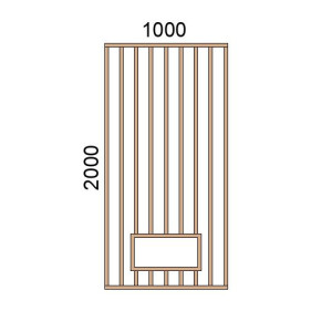 Claustra bois avec niches L1000xH2000