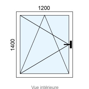 Fenêtre Hybride OB 1 vantail L1200 x H1400