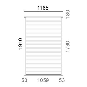 Volet roulant rénovation motorisé solaire radio IO RS100 L1170 x H1913